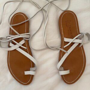 kjacques Leather sandal, 38EU, White, worn once